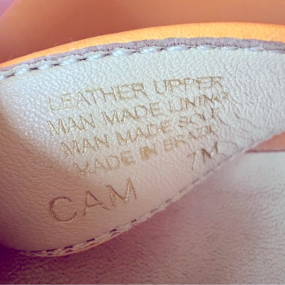 Antonio Melani Tan Leather Wedge T Strap Wedge Sandal Size 7 - Picture 13 of 14